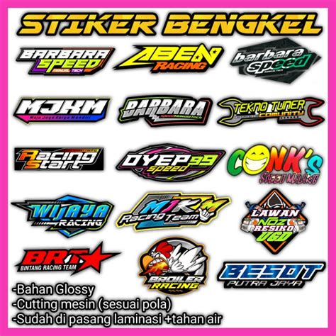 Stiker Bengkel Motor