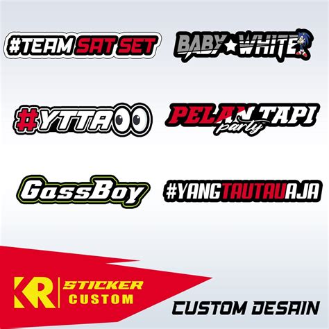 Stiker Logo Balap