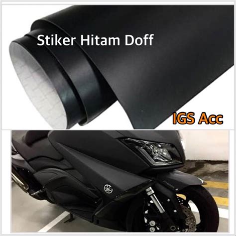 Stiker Motor Hitam Doff
