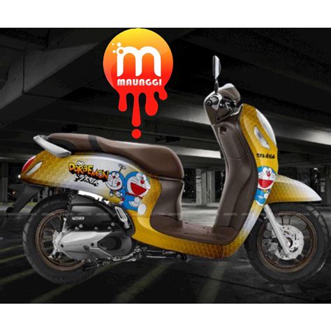 Stiker Motor Scoopy Doraemon