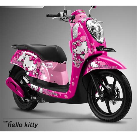 Stiker Motor Scoopy Hello Kitty