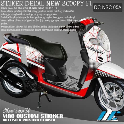 Stiker Motor Scoopy Hitam