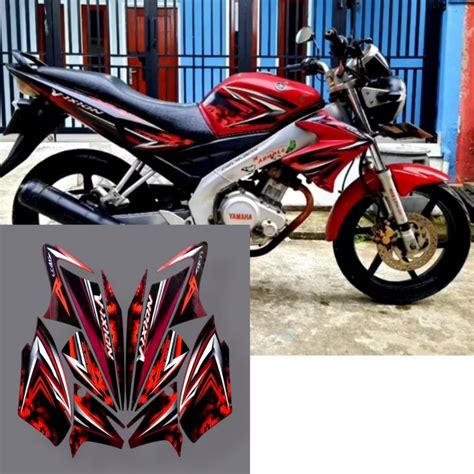 Stiker Motor Vixion Merah