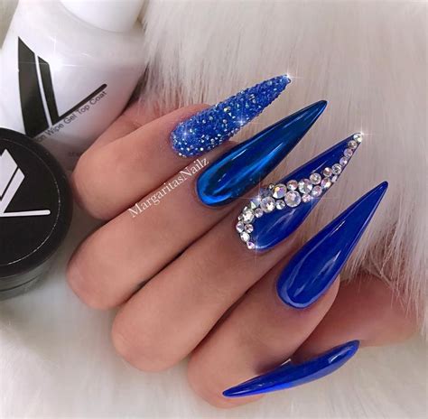 Stiletto Nails Blue: A Trending Nail Style In 2023