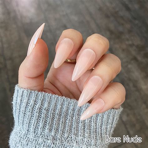Stylish And Chic: Stiletto Nails Mid Length
