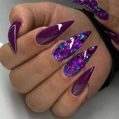 Stiletto Nails Violet: The Latest Trend In Nail Fashion