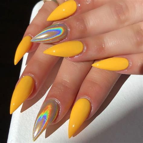Stiletto Nails Yellow: The Hottest Trend For 2023
