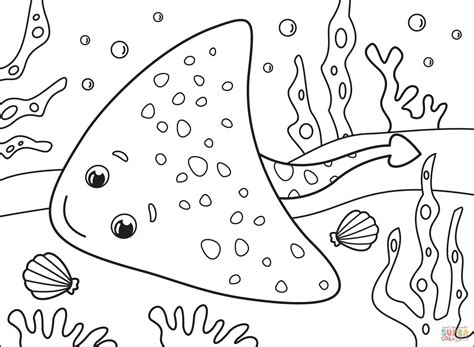 Stingray Coloring Page