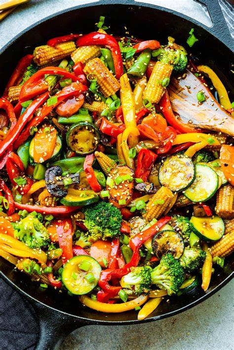 Stir-frying the vegetables