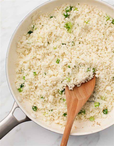 Stir-Frying the Cauliflower Rice