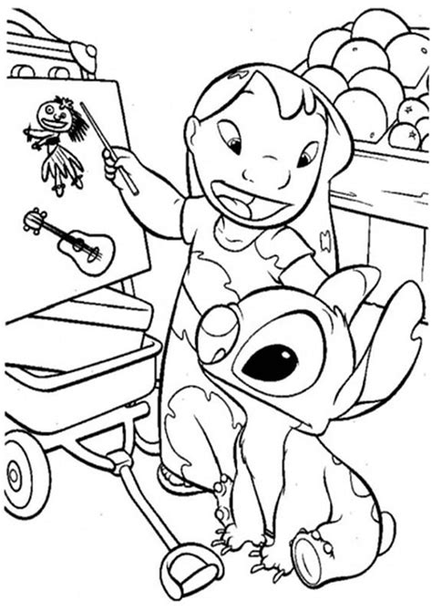 Stitch Coloring Sheet Printable