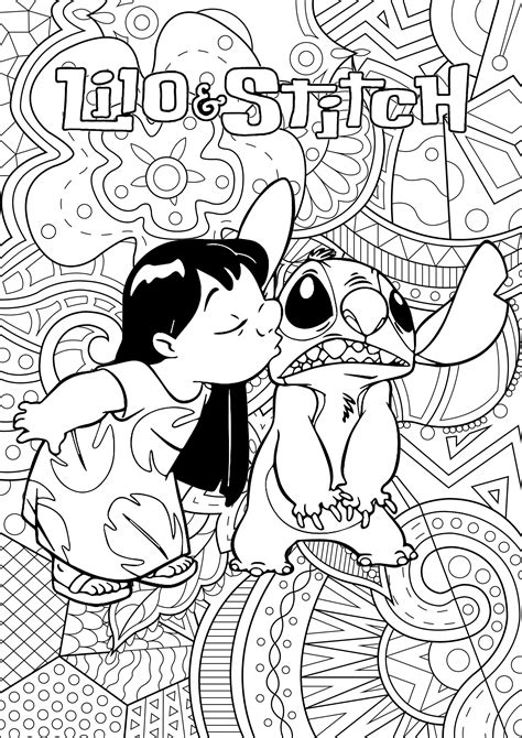 Stitch Coloring Book For Adults