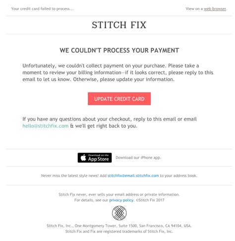 Stitch Fix Payment Issues