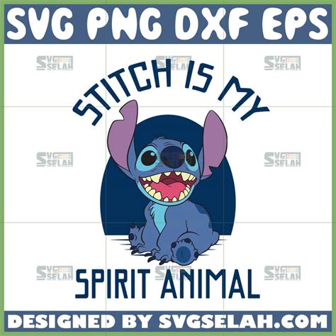 Embrace Your Inner Crafter with Stitch Is My Spirit Animal SVG - Perfect for DIY Projects and Crafting Enthusiasts