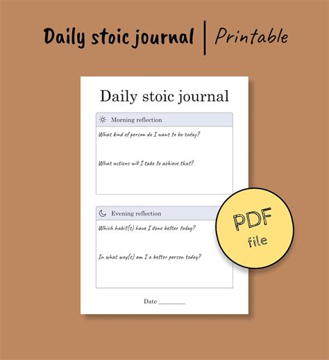 Stoic Journaling Template