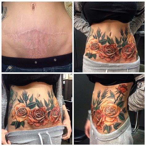 Stomach Tattoo Over Stretch Marks