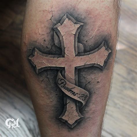 Pin The Stone Cross Tattoo Picture At