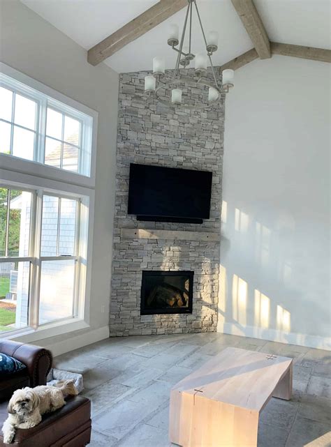 Stone Corner Fireplace