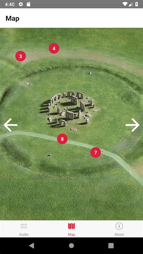 Stonehenge app interface