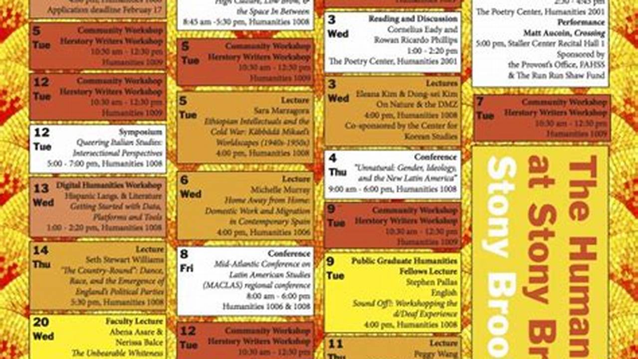 Stony Brook Graduate Calendar Spring 2024