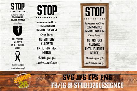 Download Stop - Compromised Immune System - SVG PNG EPS