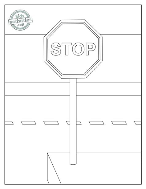 Stop Sign Color Page