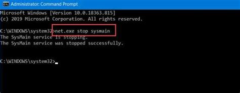 Stop SysMain Service