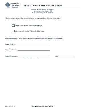 Stopping Dues Deduction (Dues Checkoff Revocation)