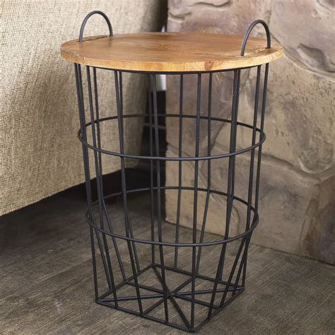 Storage Basket Table With Lid