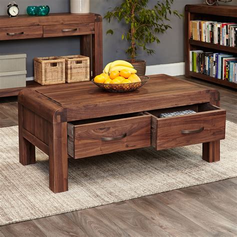 Topcobe Rustic Natural Coffee Table with Storage Shelf, Side End Table for Living Room