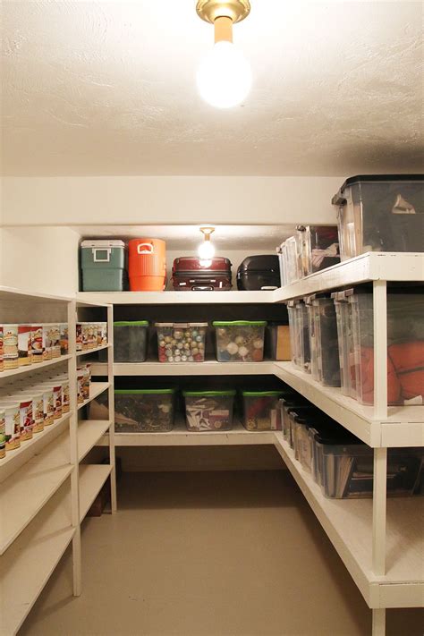 more shelves... less junk Storage room organization, Basement organization, Holiday storage