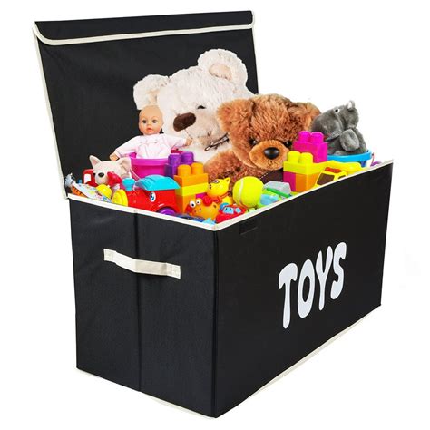 Collapsible Dinosaur Toy Box Folding Storage Bin by Hey! Play!