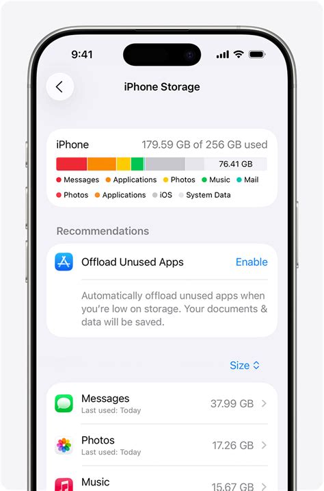 Storage iPhone