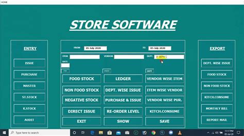 STORE MANAGEMENT SYSTEM IN EXCEL YouTube