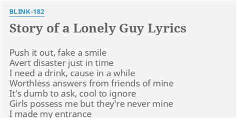 Story Of A Lonely Guy Lyric