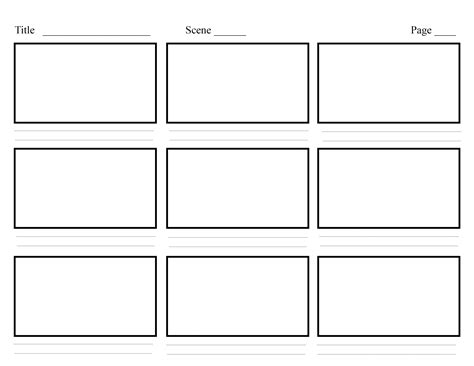 Story Board Template Free