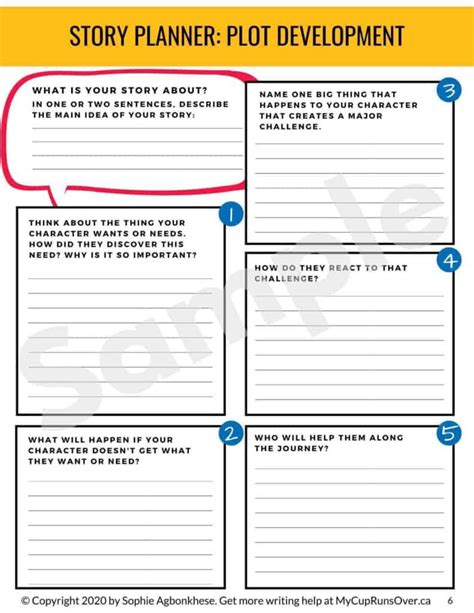 Story Planner Template Free