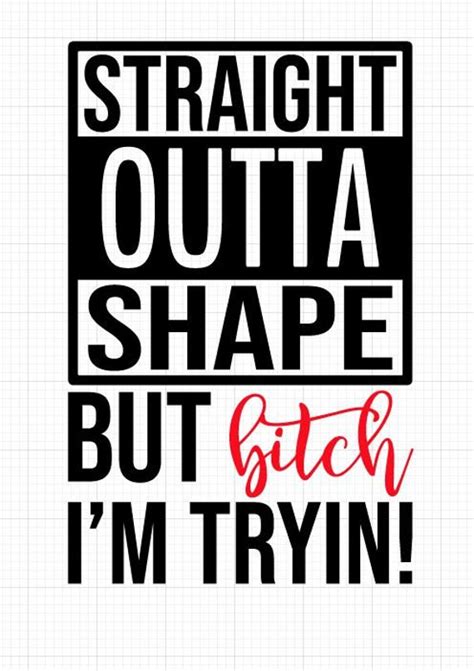 Get in Shape with Straight Outta Shape SVG - The Ultimate Fitness Motivator!
