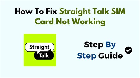 Straight Talk SIM Card troubleshooting