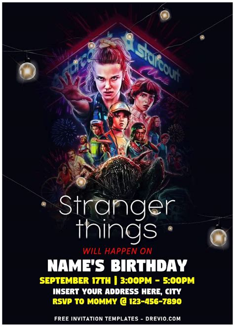 Stranger Things Invitation Template