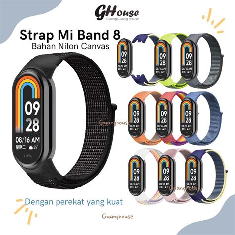 Strap Xiaomi Mi Band 8 Nylon Tali Pengganti Strap Mi Band 8 Bahan Nilon