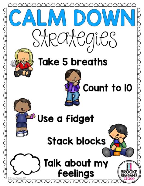 Strategies Free Calm Down Printables