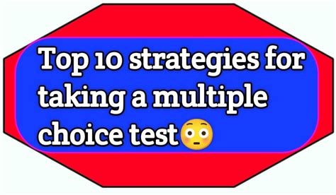 Strategies to Ace Your Next Multiple Choice Test