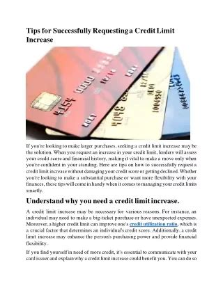 Strategy 2: Successfully Requesting a Credit Limit Increase