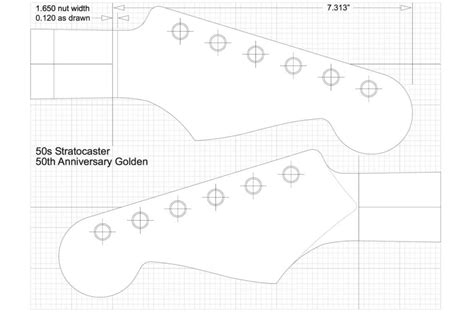 Stratocaster Headstock Template