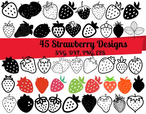 Sweeten Up Your Designs with Delightful Strawberry SVGs