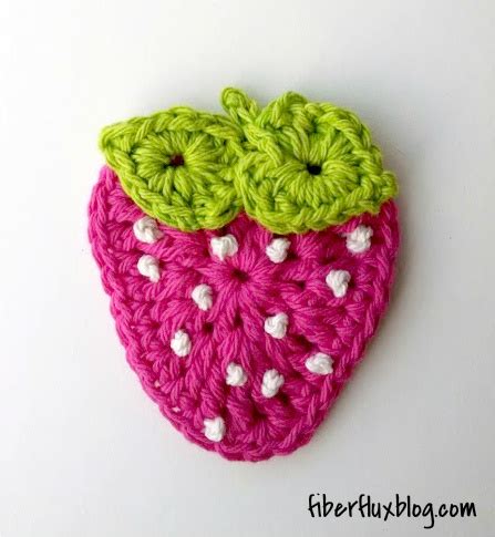 Strawberry Applique Crochet