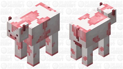 Indulge in Sweet Strawberry Bliss with the Adorable Strawberry Cow Minecraft Skin