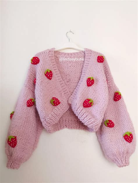 Strawberry Crochet Cardigan