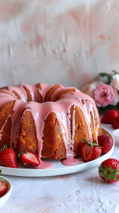 Strawberry Pound Cake